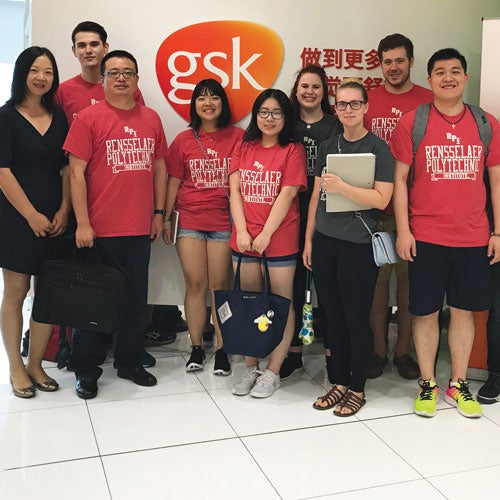 RPI students on a tour of GSK