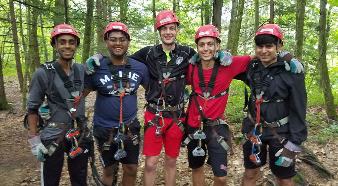 Group photo duing the ropes course